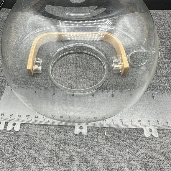 The Republic of Tea Clarity Glass Teapot w/ Wood Handle 43 oz Jenaer Senso Style - Picture 10 of 11